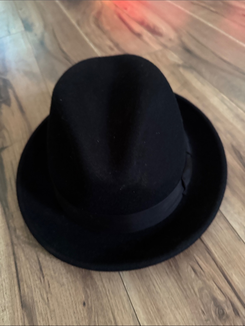 Black Fedora Hat - Classic Men's Felt Fedora 100 % wool